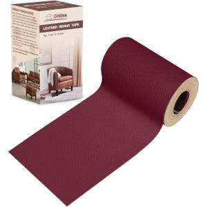 imageLeather Repair PatchLeather Repair Tape 3 x 60 inches Leather Repair Patch for FurnitureVinyl Repair KitLeather Couch Patchfor Sofas Furniture Car Seats Office ChairsGrayWine redLitchi Grain