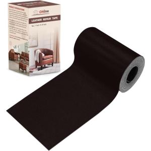 imageLeather Repair PatchLeather Repair Tape 3 x 60 inches Leather Repair Patch for FurnitureVinyl Repair KitLeather Couch Patchfor Sofas Furniture Car Seats Office ChairsGrayDark BrownFine Grain