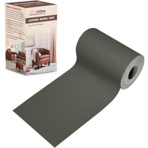 imageLeather Repair PatchLeather Repair Tape 3 x 60 inches Leather Repair Patch for FurnitureVinyl Repair KitLeather Couch Patchfor Sofas Furniture Car Seats Office ChairsGrayGreyLitchi Grain