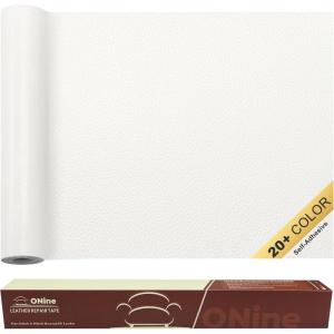 imageONine Leather Repair Patch SelfAdhesive Couch Patch Multicolor Available Scratch Leather 16X60 Inch Peel and Stick for Sofas New Dark BrownWhitelitchi Grain