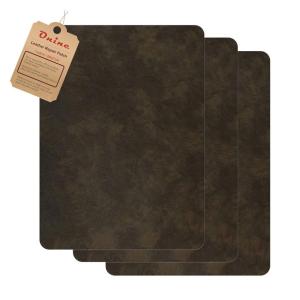 image:imageLeather Repair Patch3 Pieces SelfAdhesive Couch PatchMulticolor Available Anti Scratch Leather 8X11 InchPieces Peel and Stick for Sofas car Seats Hand Bags Jackets Irregular Pattern Brown Green