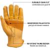 imageOZERO Leather Work Gloves for Men Large 1 Pair Cowhide Working Gloves for Driving Heavy Duty Mechanic Ranch  Women Gardening GloveMedium 3 Pair