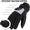 imageOZERO Men ampamp Women Winter Gloves 30F Deerskin Leather Waterresistant Windproof Cold Weather Glove for Driving HikingDenimblack