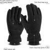 imageOZERO Men ampamp Women Winter Gloves 30F Deerskin Leather Waterresistant Windproof Cold Weather Glove for Driving HikingDenimblack