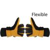 imageOZERO Men ampamp Women Winter Gloves 30F Deerskin Leather Waterresistant Windproof Cold Weather Glove for Driving HikingGoldblack