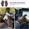 imageOZERO Mens Winter Gloves Nappa Leather Warm Wool Touchscreen Dress Glove  Thermal Gifts for Dad or HusbandBrown