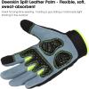 imageOZERO Motorcycle Gloves Deerskin Suede Leather Palm with Impact Protective Big Gel  Hyflex Extra Grip Touchscreen for MotocrossDrivingATV RidingMountain CyclingDirt Bike BlackLarge