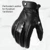 imageOZERO Motorcycle Gloves for Men  Genuine Leather Touchscreen Motorbike Glove for BMX ATV MTB Riding Road Racing Cycling Motocross Hunting