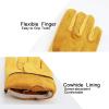 imageOZERO Pack of 36 Pairs Leather Work Gloves Flex Grip Tough Cowhide Gardening Glove for Wood CuttingConstructionYard