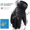 imageOZERO Waterproof Winter Gloves Men Women 30  Cold Proof Touchscreen Anti Slip Silicon Palm  Heated Glove Thermal for Driving Cycling Motorcycle in Cold Weather Warmest Gifts for Dad