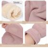imageOZERO Winter Gloves Fingerless Convertible Mittens Thermal Polar Fleece Insulated Lining Windproof Warm for Men WomenPink