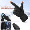 imageOZERO Winter Gloves for Men Women Waterproof TouchScreen Glove Thermal Coldproof Snow Gloves for Driving Cycling SkiingXLarge