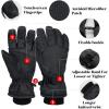 imageOZERO Winter Gloves for Men Women Waterproof Touchscreen Ski Gloves for Cold Weather Snowmobile Driving Hiking Large Black