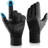 imageOZERO Winter Touchscreen Gloves for Men Warm Running Gloves Windproof Water Resistant  Lightweight Thermal Glove for Hiking Cycling DrivingBlack