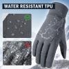 imageOZERO Winter Touchscreen Gloves for Men Warm Running Gloves Windproof Water Resistant  Lightweight Thermal Glove for Hiking Cycling DrivingGrey