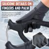 imageOZERO Winter Touchscreen Gloves for Men Warm Running Gloves Windproof Water Resistant  Lightweight Thermal Glove for Hiking Cycling DrivingGrey