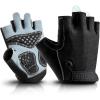 imageOZERO Fingerless Cycling Gloves for Men Women Black Mountain Bike Gloves for Riding Workout Motorcycle