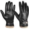imageOZERO Mens Winter Gloves Nappa Leather Warm Wool Touchscreen Dress Glove  Thermal Gifts for Dad or HusbandBlack