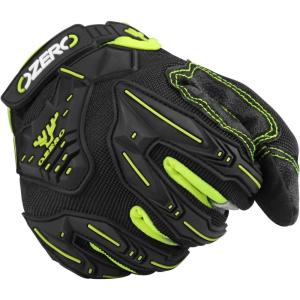 imageOZERO Motorcycle Gloves Deerskin Suede Leather Palm with Impact Protective Big Gel  Hyflex Extra Grip Touchscreen for MotocrossDrivingATV RidingMountain CyclingDirt Bike BlackLarge