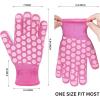 imageOZERO BBQ Gloves Women Oven Mitts 932F Heat Resistan Gloves  Grill Gloves for Kitchen Cooking Pot Holders