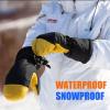 imageOZERO Ski Gloves Men WomenUnder 40F Cowhide Leather Palm Waterproof Warm Winter Snowboard Womens Mens Gloves for Cold Weather Yellow XLarge