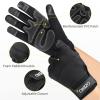 imageOZERO Work Gloves Synthetic Leather Gardening Glove for Women and Men YellowLargeBlack