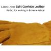 imageOZERO Work Gloves Winter Insulated Snow Cold Proof Leather Glove Thick Thermal Imitation Lambswool  Extra Grip Flexible Warm for Working in Cold Weather for Men and Women GoldLargeGold