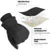 imageWinter Gloves for Men Women  Thermal Polar Fleece Insulated Artificial Lambwool Extra Palm Patch Warm Work Glove Black