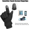 imageWinter Gloves for Men Women  Thermal Polar Fleece Insulated Artificial Lambwool Extra Palm Patch Warm Work Glove Black
