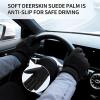 imageWinter Gloves for Men Women 20F Thermal Warm Deerskin Polar Fleece Cotton GloveDenimblack