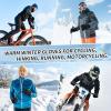 imageWinter Gloves for Men Women 20F Thermal Warm Deerskin Polar Fleece Cotton GloveDenimblack