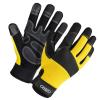 imageOZERO Work Gloves Synthetic Leather Gardening Glove for Women and Men YellowLargeYellow