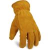 imageOZERO Work Gloves Winter Insulated Snow Cold Proof Leather Glove Thick Thermal Imitation Lambswool  Extra Grip Flexible Warm for Working in Cold Weather for Men and Women GoldLargeGold