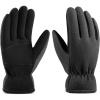 imageWinter Gloves for Men Women 20F Thermal Warm Deerskin Polar Fleece Cotton GloveGreyblack
