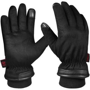 imageOZERO Waterproof Winter Gloves for Men Women  Touchscreen Antislip Heated Glove Thermal Gifts for DadXXLarge