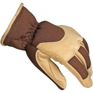 imageWinter Work Gloves Deerskin Leather Insulated Glove Thick Thermal Polar Fleece Warm for Driving Snow Working in Cold Weather for Women and Men Brown Large