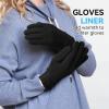 imageOZERO Winter Gloves Men Women Touchscreen Thermal Polar Fleece Warm Glove for Running Driving Bike Cycling BlackBlueGrayBlacktouching Fingertips