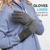 imageOZERO Winter Gloves Men Women Touchscreen Thermal Polar Fleece Warm Glove for Running Driving Bike Cycling BlackBlueGrayGraytouching Fingertips