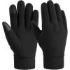 imageOZERO Winter Gloves Men Women Touchscreen Thermal Polar Fleece Warm Glove for Running Driving Bike Cycling BlackBlueGrayBlacktouching Fingertips