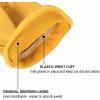 imageOZERO Men ampamp Women Leather Work Gloves Grain Deerskin Garden Gloves for Rubbing JewelryShootingHuntingDrivingRidingYard WorkFarm BlackMGold