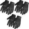 imageOZERO Mens Utility Work Gloves Touch Screen Mechanic Working Gloves  Breathable Flexible Grip Heavy Duty Black SMLXL3 Pairs