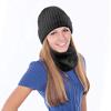 imageMens Winter Hat Beanie Scarf Set Warm Knit Hats Neck Warmer with Thermal Polar Fleece Lining Winter Set for WomenGrayhat  Scarf