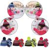 imageOZERO 2Pcs Kids Winter Knit Hat Gloves Set Warm Fleece Lining Thermal Beanie for 38 Year Boys and GirlsBlue