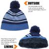imageOZERO 2Pcs Kids Winter Knit Hat Gloves Set Warm Fleece Lining Thermal Beanie for 38 Year Boys and GirlsBlue
