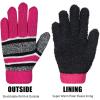 imageOZERO 2Pcs Kids Winter Knit Hat Gloves Set Warm Fleece Lining Thermal Beanie for 38 Year Boys and GirlsPurplered