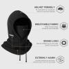 imageOZERO Balaclava Face Mask Winter Polar Fleece Hood Ski Mask for Men Women Convertible Balaclava Face Cover Hat Cap ScarfBlack