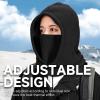 imageOZERO Balaclava Face Mask Winter Polar Fleece Hood Ski Mask for Men Women Convertible Balaclava Face Cover Hat Cap ScarfBlack