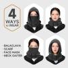 imageOZERO Balaclava Face Mask Winter Polar Fleece Hood Ski Mask for Men Women Convertible Balaclava Face Cover Hat Cap ScarfGrey