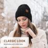 imageOZERO Black Beanies for Women Knit Polar Fleece Lined Slouchy Warm Womens Hats WinterBlack