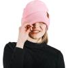 imageOZERO Knit Beanie Hats Men Slouchy Cuffed Winter Hats for Women  Warm Skull Caps Cold Ski Snow Hunting BeaniesPink
